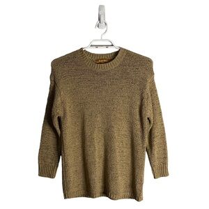 Ellen Tracy Women's Tan Crewneck Knit Sweater Top